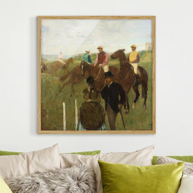 Impressionistische Bilder Edgar Degas - Jockeys auf Rennbahn