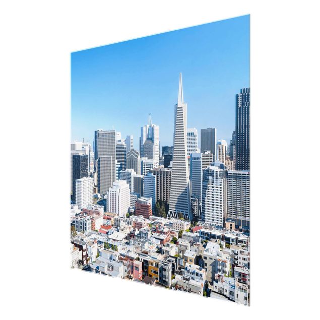 Glasbild - San Francisco Skyline - Quadrat 1:1