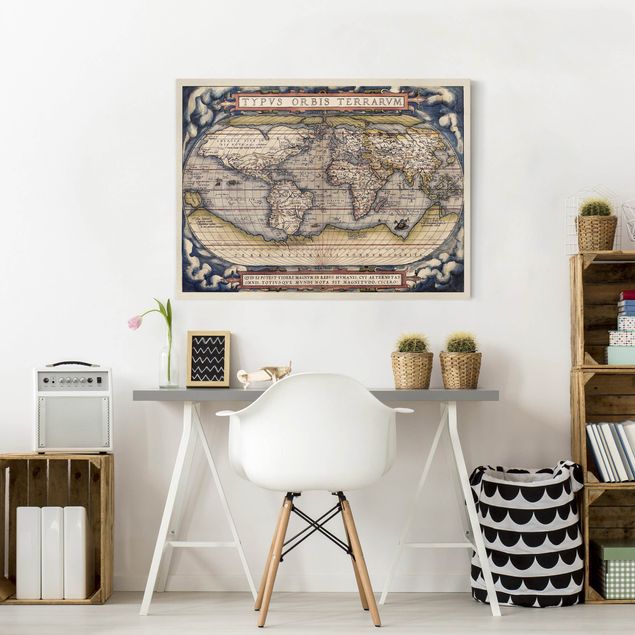 Wandbilder Historische Weltkarte Typus Orbis Terrarum