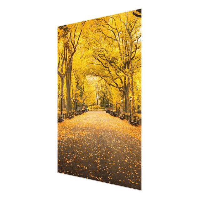 Glasbild - Herbst im Central Park - Hochformat 3:4