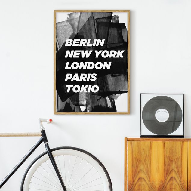 Sprüche Bilder mit Rahmen Berlin New York London