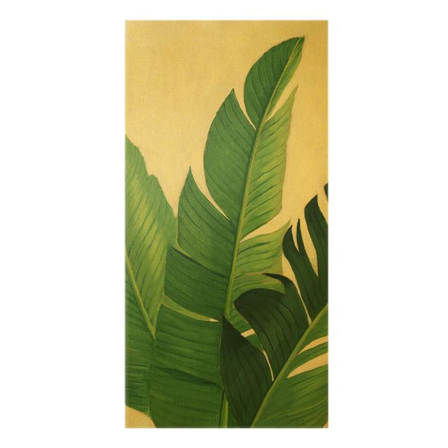 Leinwandbild Gold - Lieblingspflanzen - Banane - Hochformat 1:2