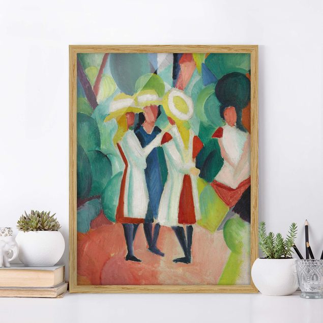 Expressionistische Gemälde August Macke - Drei Mädchen