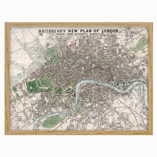 Bilder Vintage Stadtplan London