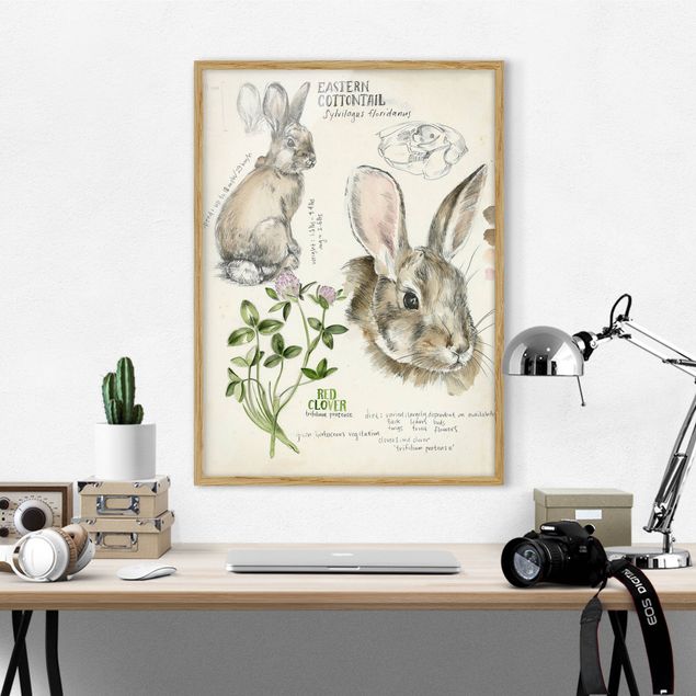 Sprüche Bilder mit Rahmen Wildnis Journal - Kaninchen