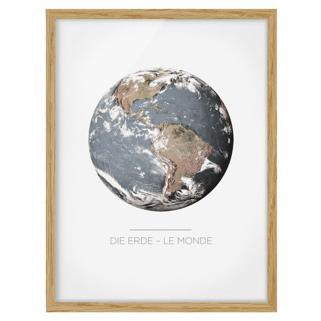 Wandbilder mit Rahmen Le Monde - Die Erde