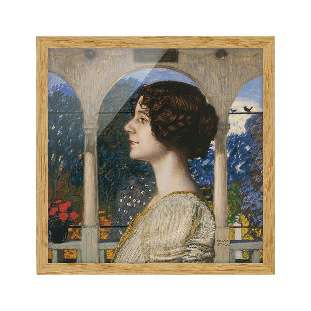 Moderne Bilder mit Rahmen Franz von Stuck - Weibliches Portrait
