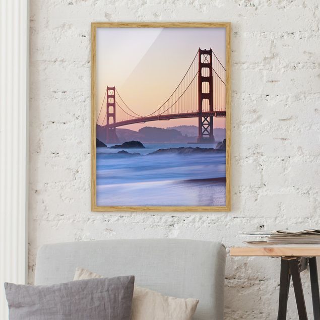 Skylines Bilder mit Rahmen San Francisco Romance