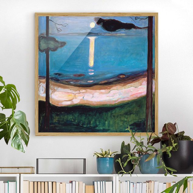 Expressionistische Gemälde Edvard Munch - Mondnacht