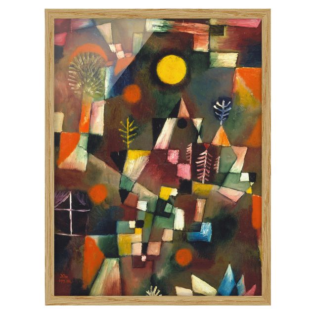 Abstrakte Bilder mit Rahmen Paul Klee - Der Vollmond