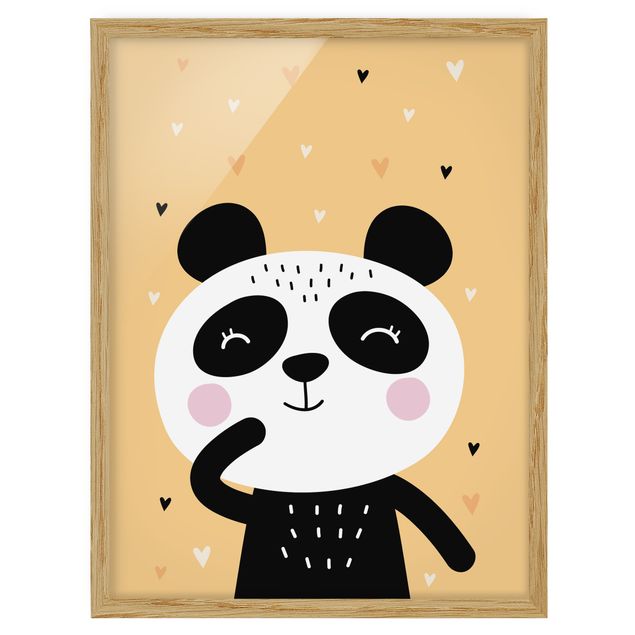 Bilder mit Rahmen Der glückliche Panda