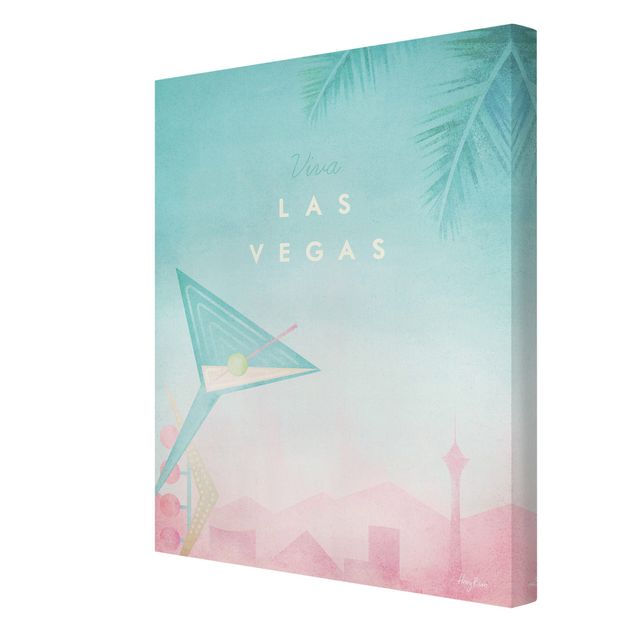 Leinwandbild - Reiseposter - Viva Las Vegas - Hochformat 4:3