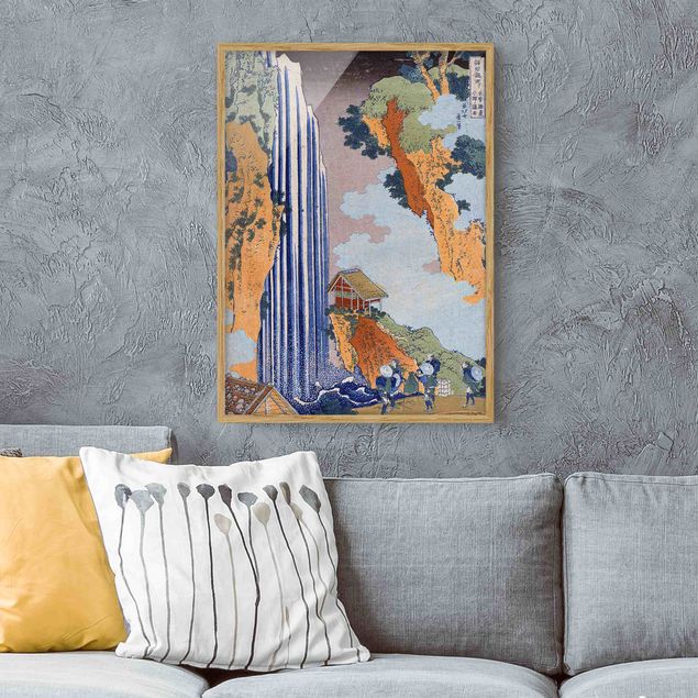 Moderne Bilder mit Rahmen Katsushika Hokusai - Ono Wasserfall