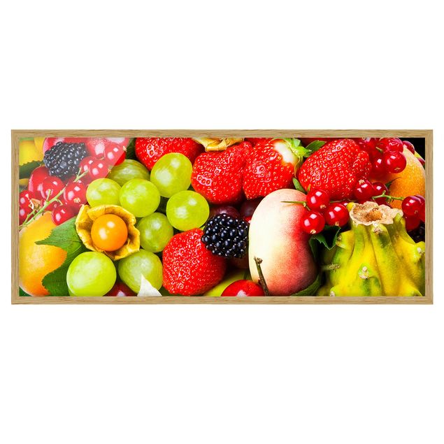 Bild mit Rahmen - Fruit Basket - Panorama Querformat