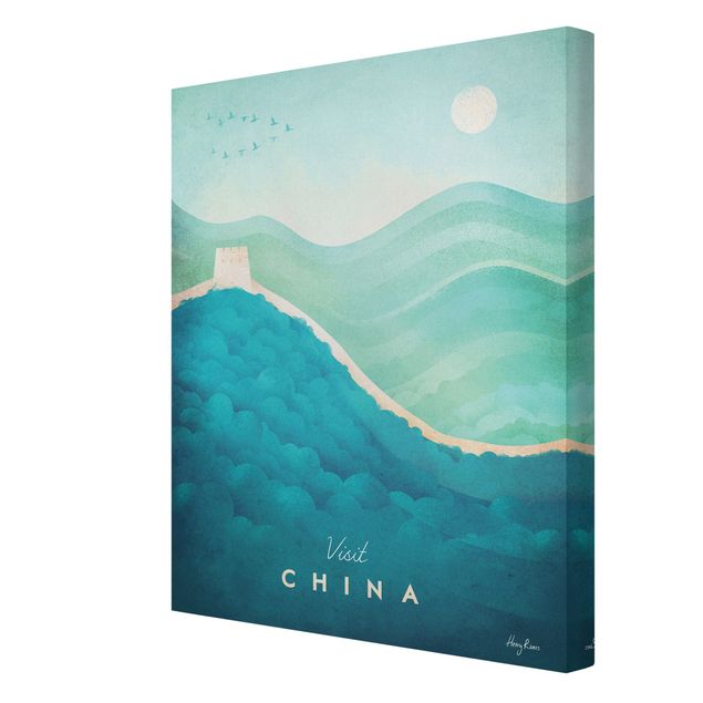 Leinwandbild - Reiseposter - China - Hochformat 4:3