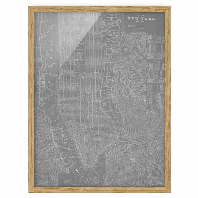 Bilder Vintage Stadtplan New York Manhattan