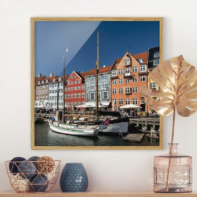 Moderne Bilder mit Rahmen Hafen in Kopenhagen