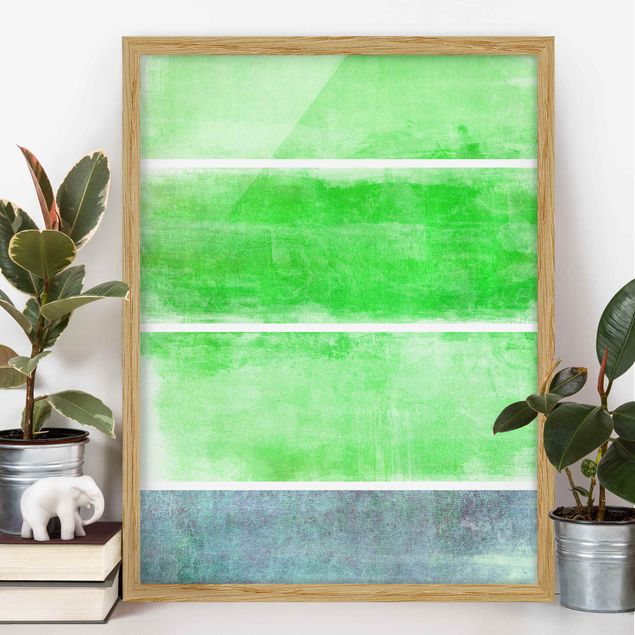 Moderne Bilder mit Rahmen Colour Harmony Green