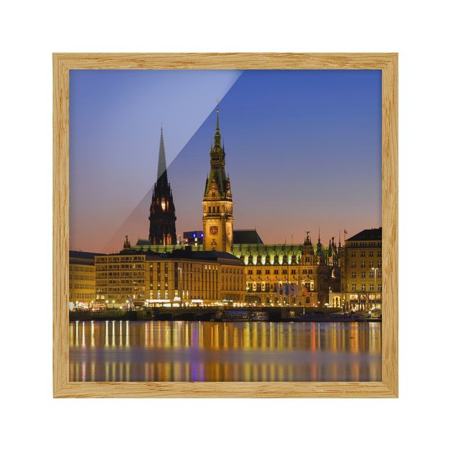 Bilder mit Rahmen Hamburger Panorama