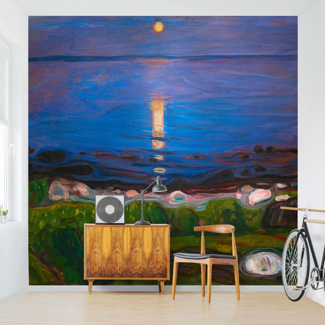 Strand Tapete Edvard Munch - Sommernacht am Meeresstrand