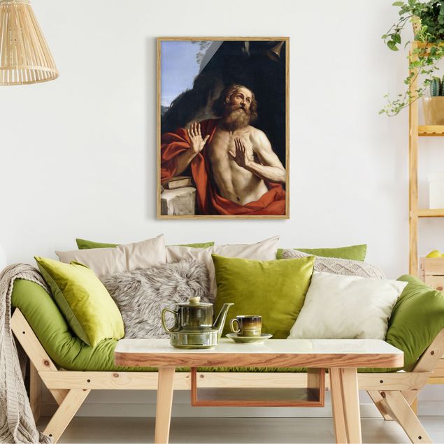 Natur Bilder mit Rahmen Guercino - Der heilige Hieronymus