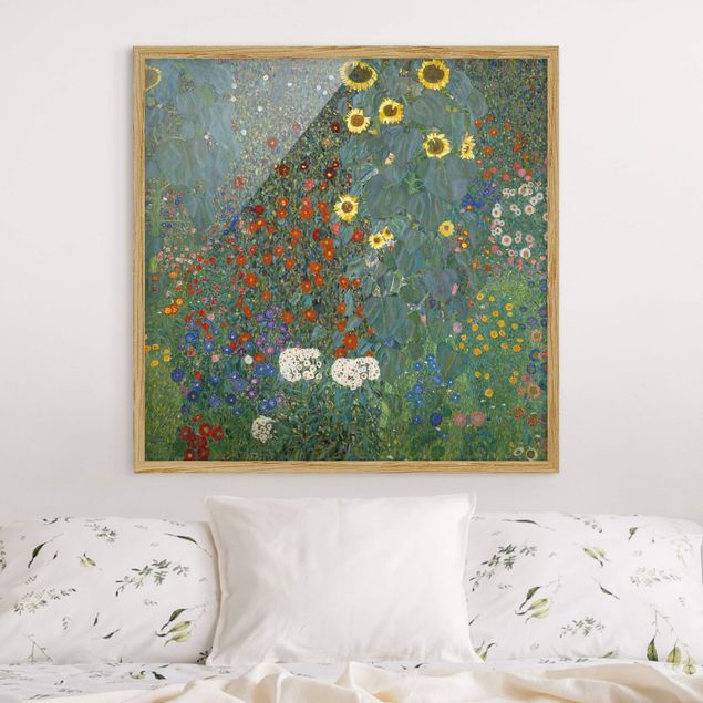 Jugendstil Bilder Gustav Klimt - Garten Sonnenblumen