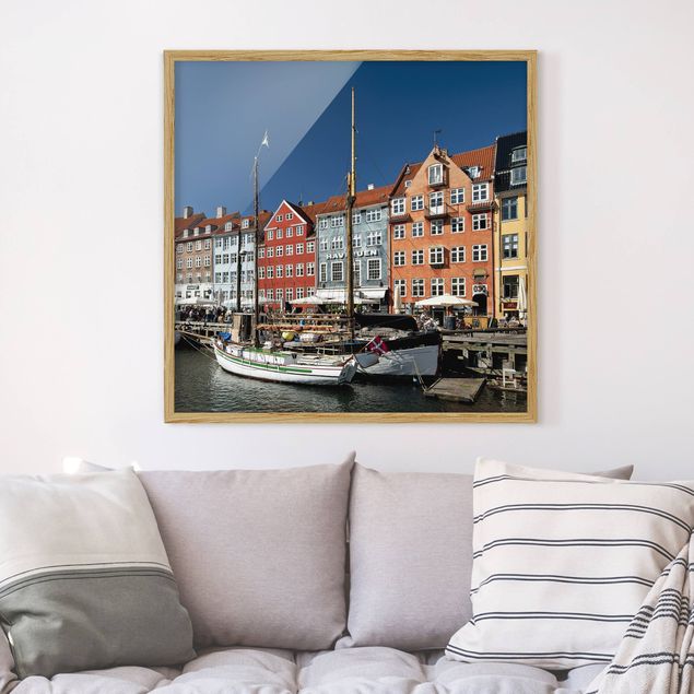Skylines Bilder mit Rahmen Hafen in Kopenhagen