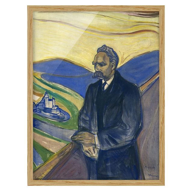 Moderne Bilder mit Rahmen Edvard Munch - Porträt Nietzsche