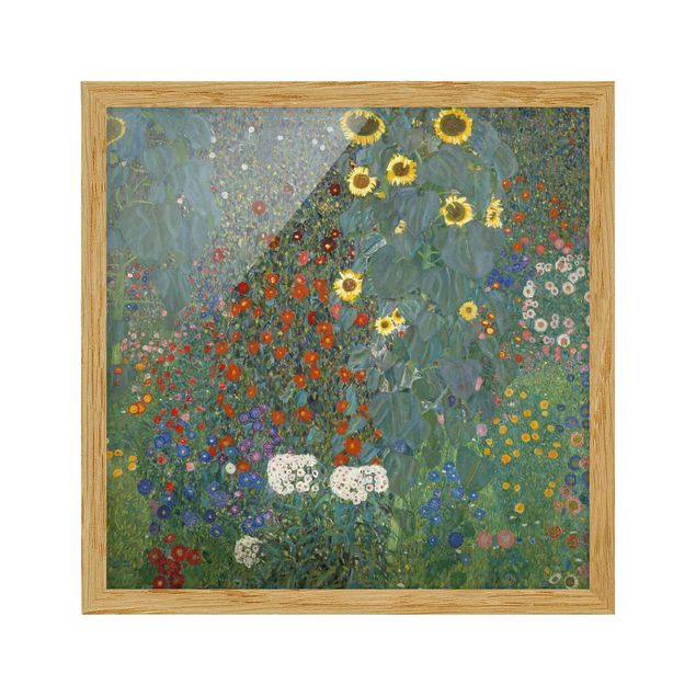 Moderne Bilder mit Rahmen Gustav Klimt - Garten Sonnenblumen