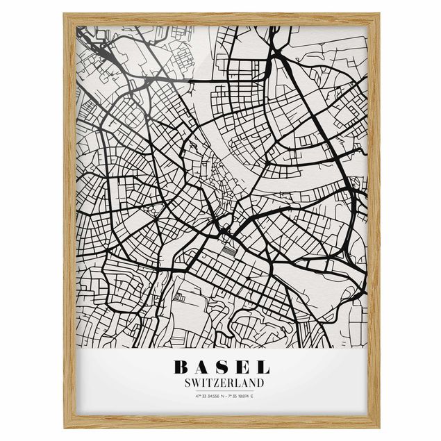 Bilder Stadtplan Basel - Klassik