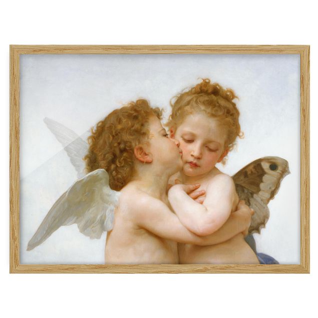 Bilder mit Rahmen William Adolphe Bouguereau - Der erste Kuss