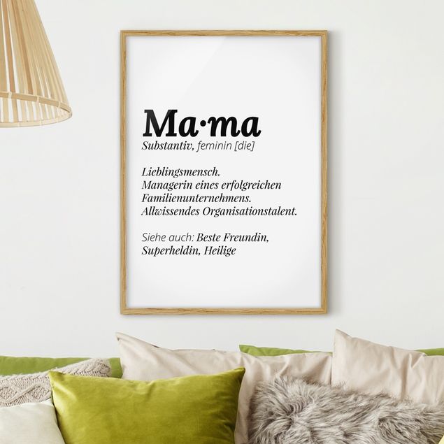 Moderne Bilder mit Rahmen Die Definition von Mama