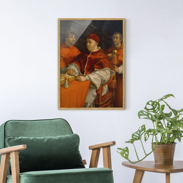 Kunstdrucke mit Rahmen Raffael - Bildnis von Papst Leo X