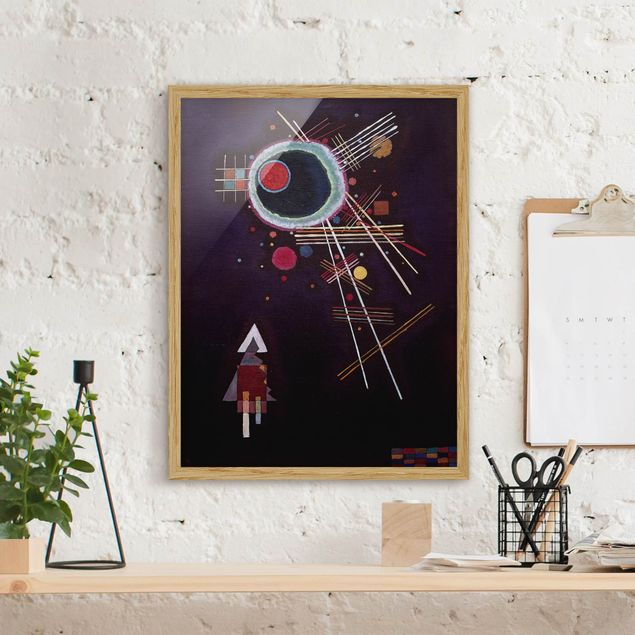 Kunstdrucke mit Rahmen Wassily Kandinsky - Strahlenlinien