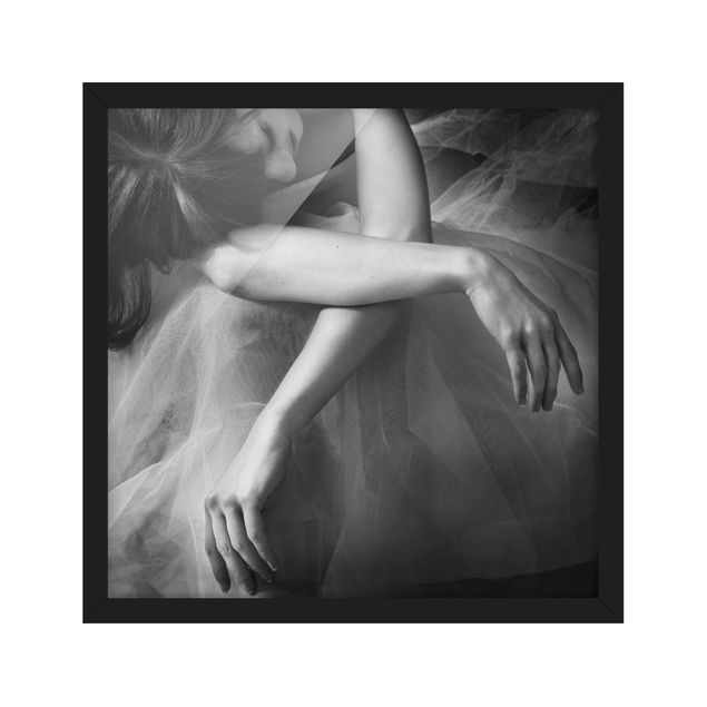 Bild mit Rahmen - Die Hände einer Ballerina - Quadrat 1:1