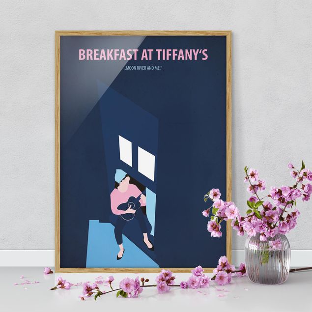 Moderne Bilder mit Rahmen Filmposter Breakfast at Tiffany´s