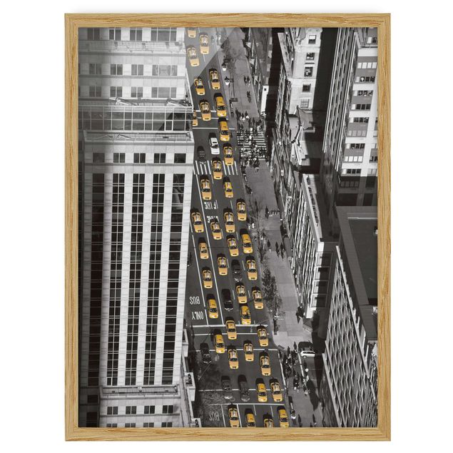 Wandbilder mit Rahmen Taxiverkehr in Manhattan