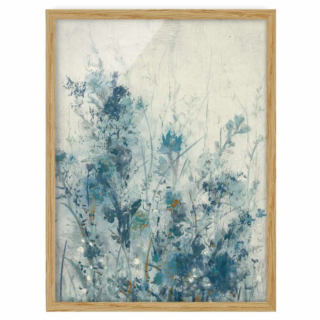 Bilder mit Rahmen Blaue Frühlingswiese I