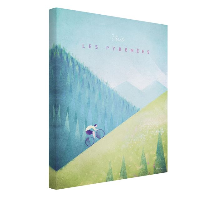 Henry Rivers Prints Reiseposter - Die Pyrenäen