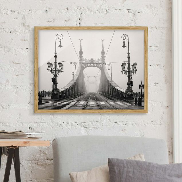 Skylines Bilder mit Rahmen Brücke in Budapest