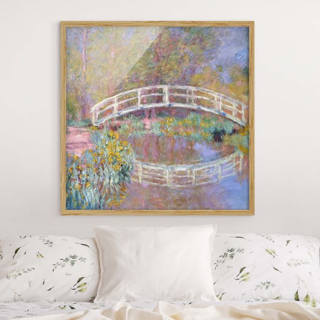 Moderne Bilder mit Rahmen Claude Monet - Brücke Monets Garten