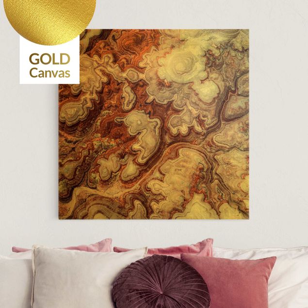 Leinwandbild Gold - Farbenpracht von Utah - Quadrat 1:1