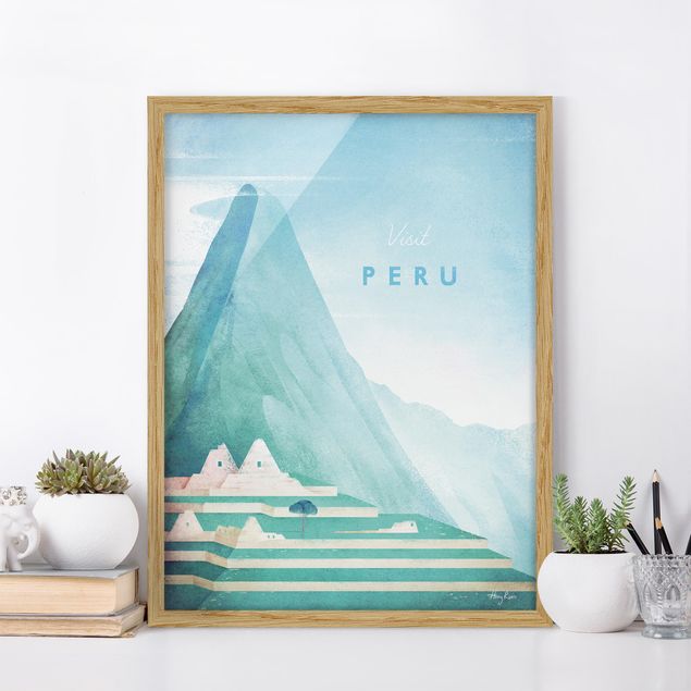 Moderne Bilder mit Rahmen Reiseposter - Peru