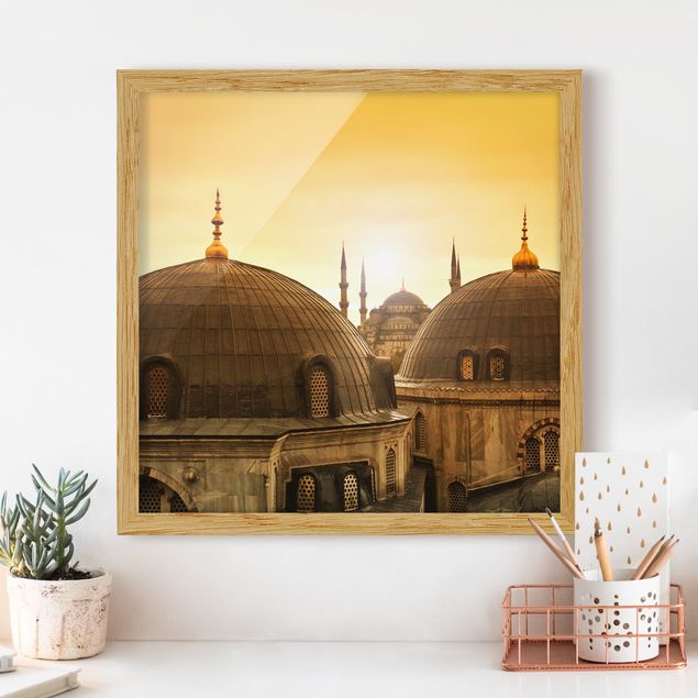 Skylines Bilder mit Rahmen Über den Dächern von Istanbul