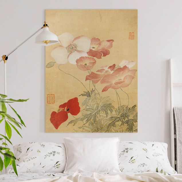 Leinwandbilder Blumen Yun Shouping - Mohnblumen