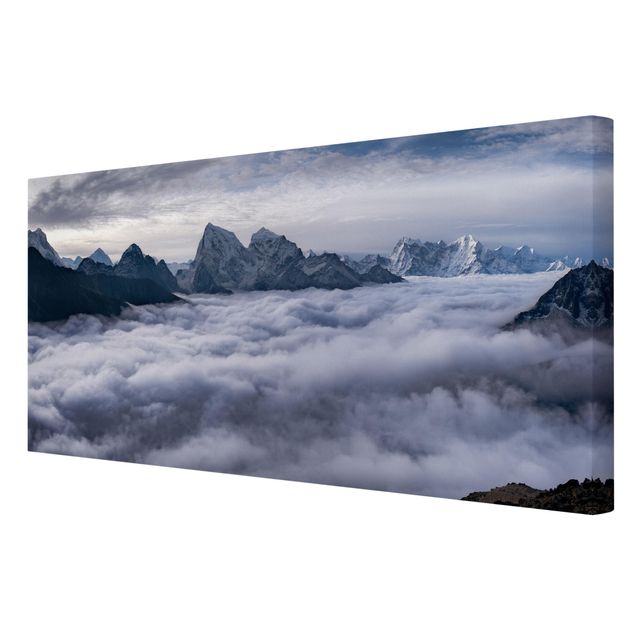 Leinwandbild - Wolkenmeer im Himalaya - Querformat 1:2