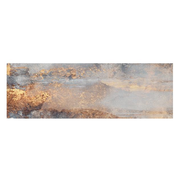 Leinwandbilder kaufen Gold-Grauer Nebel
