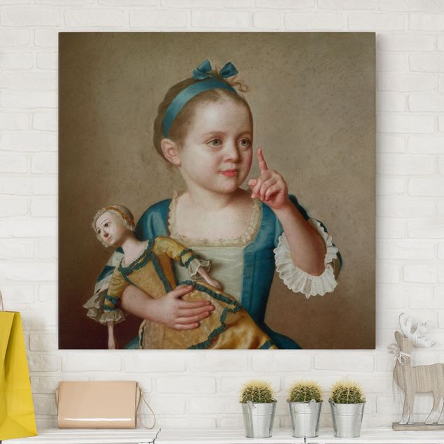 Wandbilder Jean Etienne Liotard - Mädchen mit Puppe