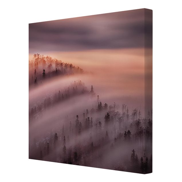 Leinwandbild - Nebelflut - Quadrat 1:1