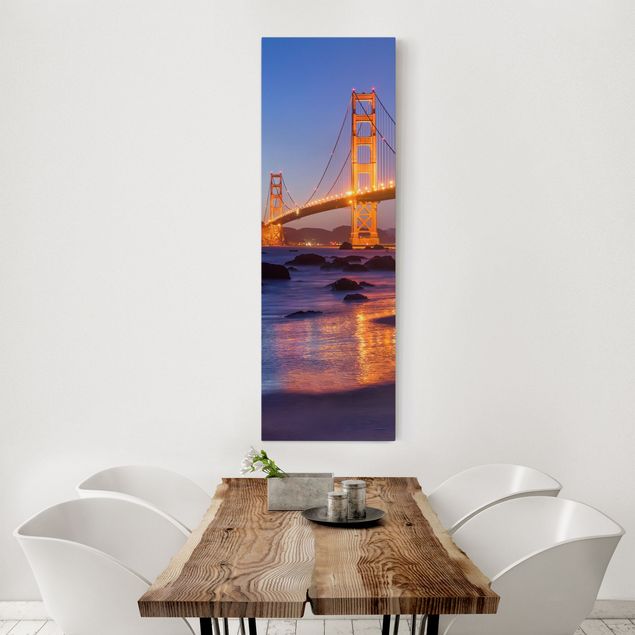 Leinwandbilder kaufen Golden Gate Bridge am Abend